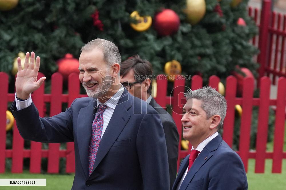The King Visits L'Hospitalet de Llobregat - Spain