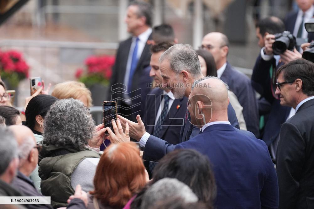 The King Visits L'Hospitalet de Llobregat - Spain