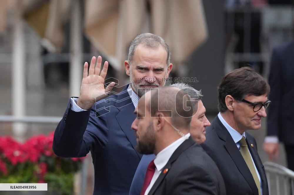 The King Visits L'Hospitalet de Llobregat - Spain