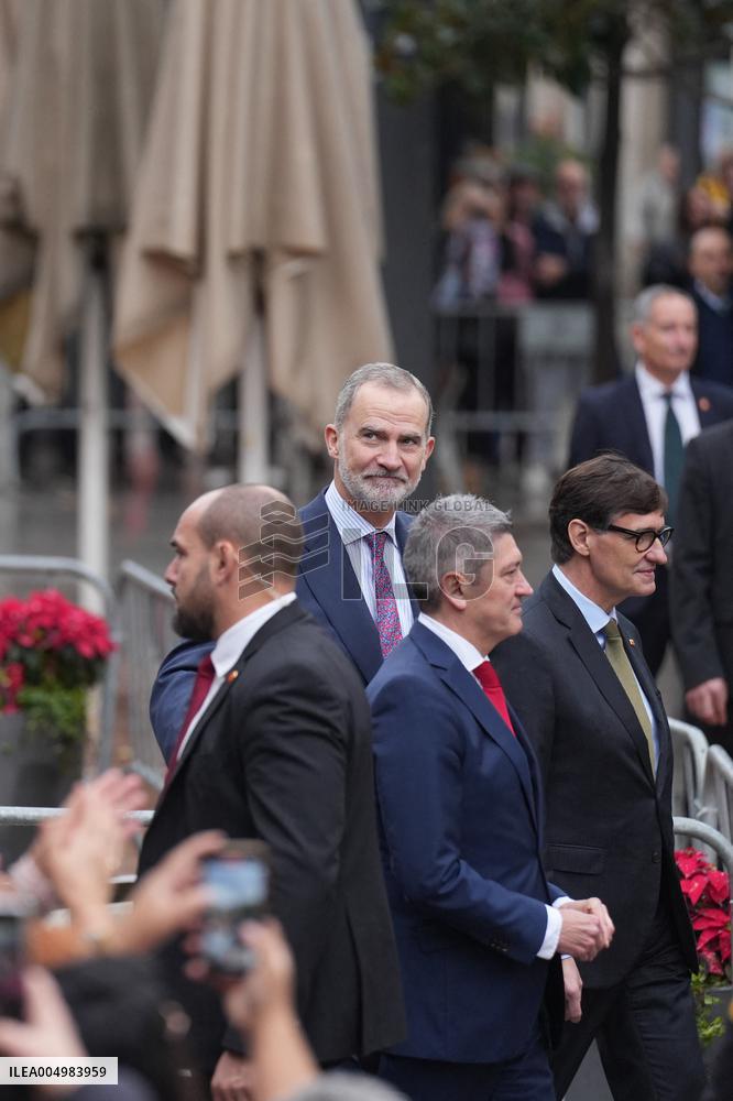 The King Visits L'Hospitalet de Llobregat - Spain