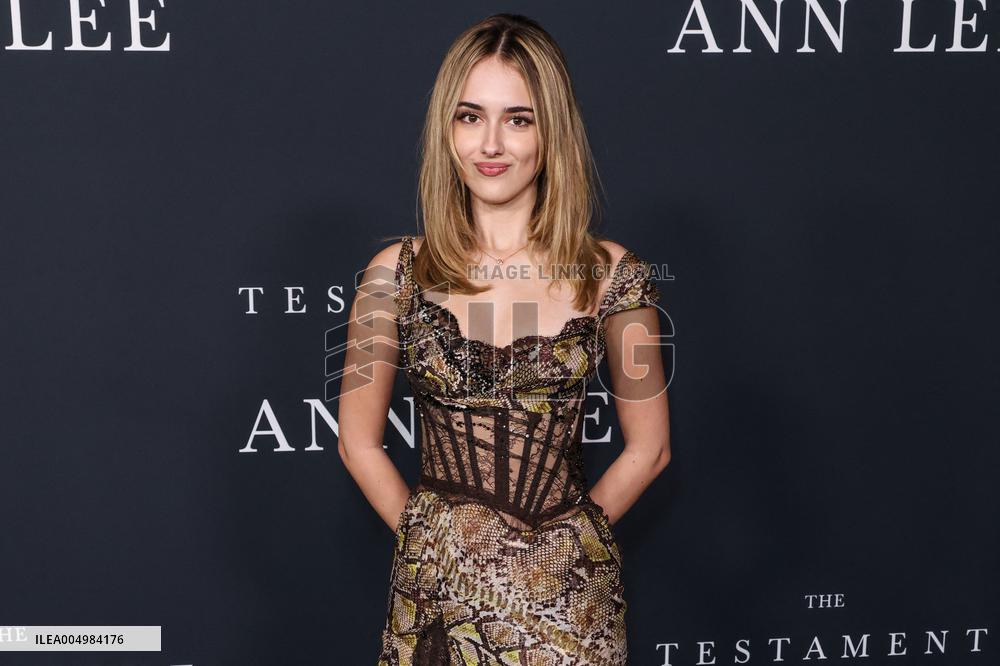 The Testament Of Ann Lee Premiere - LA