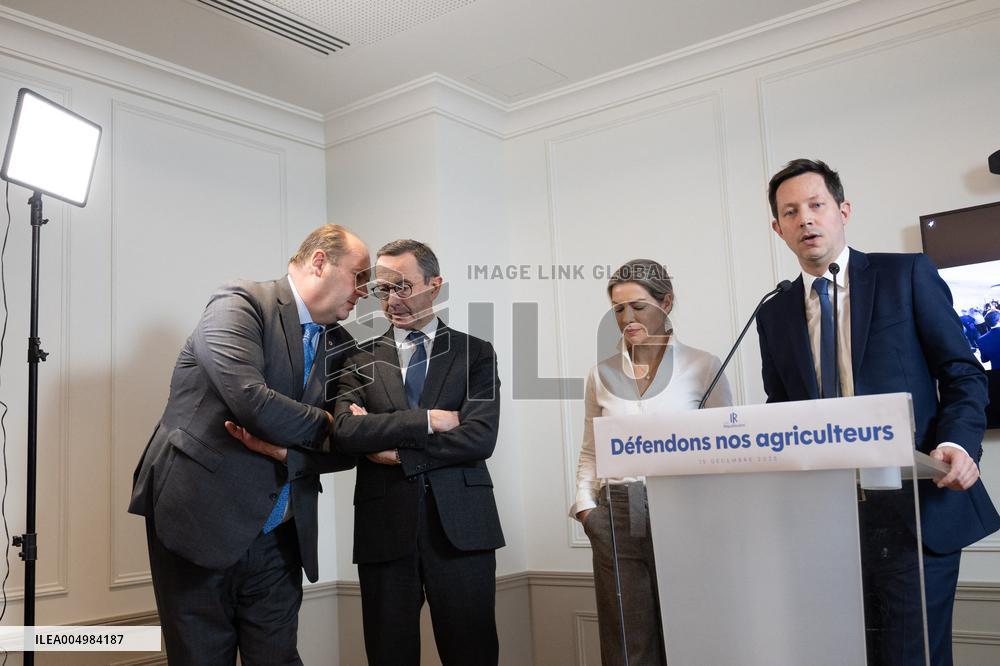 Les Republicains No to Mercosur Press Conference - Paris