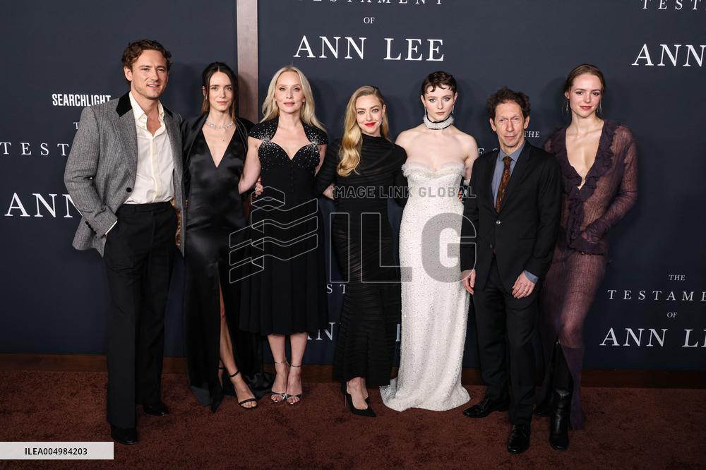 The Testament Of Ann Lee Premiere - LA