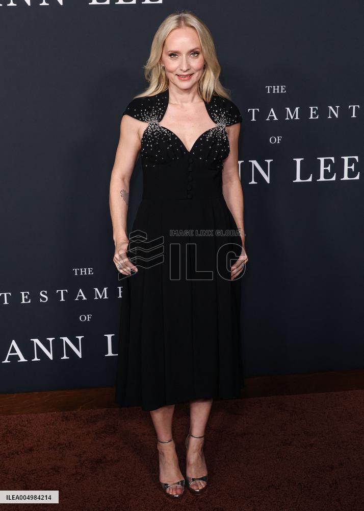 The Testament Of Ann Lee Premiere - LA