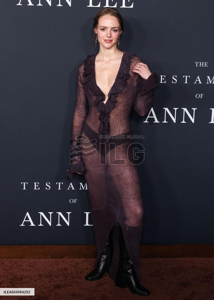 The Testament Of Ann Lee Premiere - LA