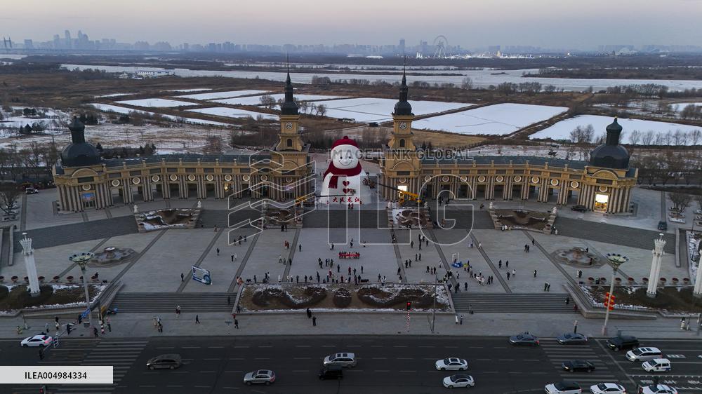 Giant Snowman of Harbin - China