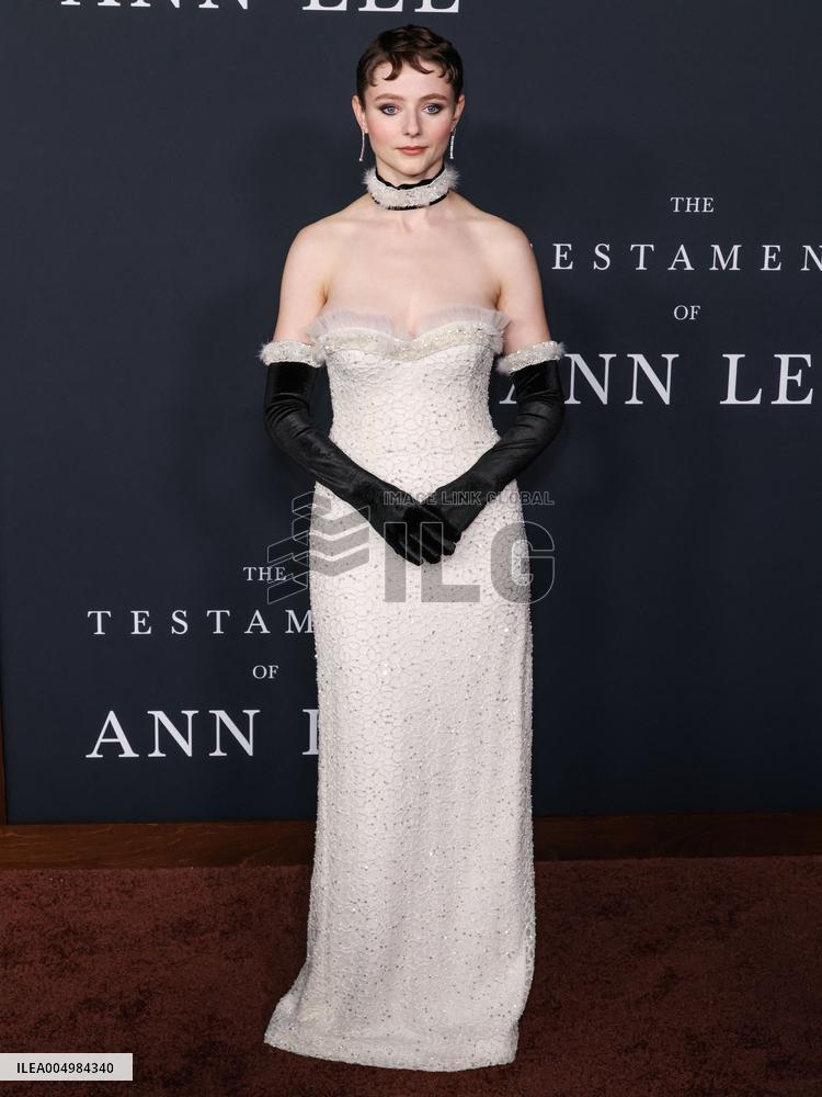 The Testament Of Ann Lee Premiere - LA
