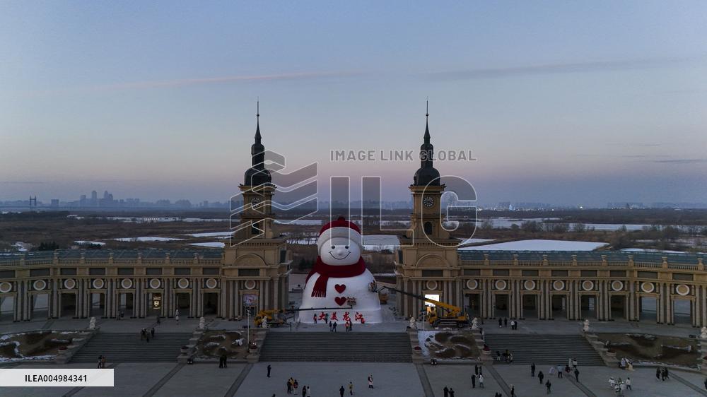 Giant Snowman of Harbin - China
