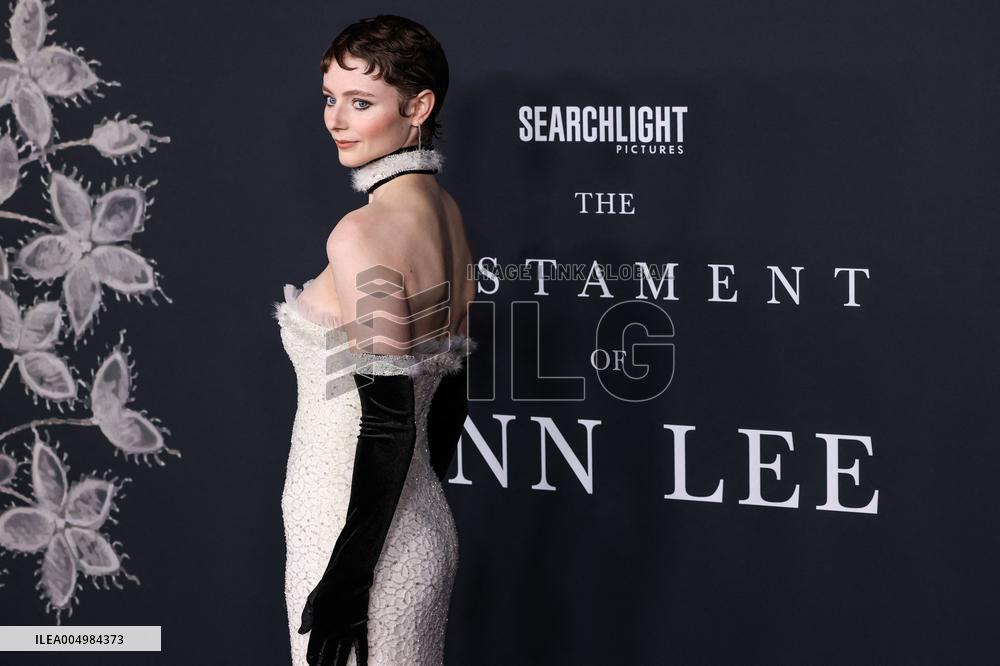 The Testament Of Ann Lee Premiere - LA