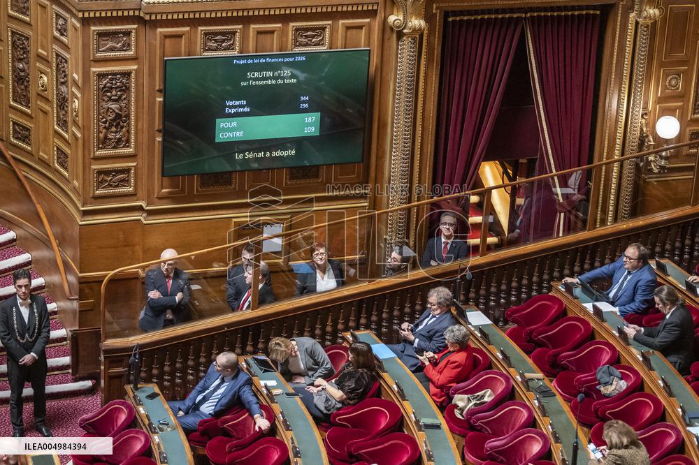Senate - Vote of Finance Bill 2026 - Paris