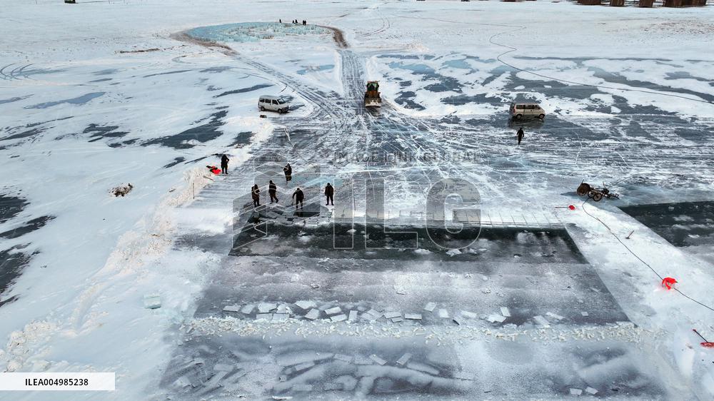 Ice Collection at Gaojia Lake