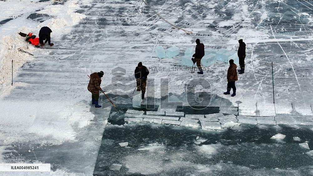 Ice Collection at Gaojia Lake