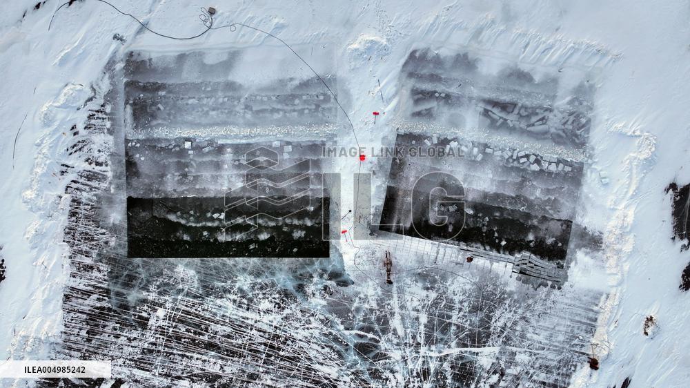 Ice Collection at Gaojia Lake