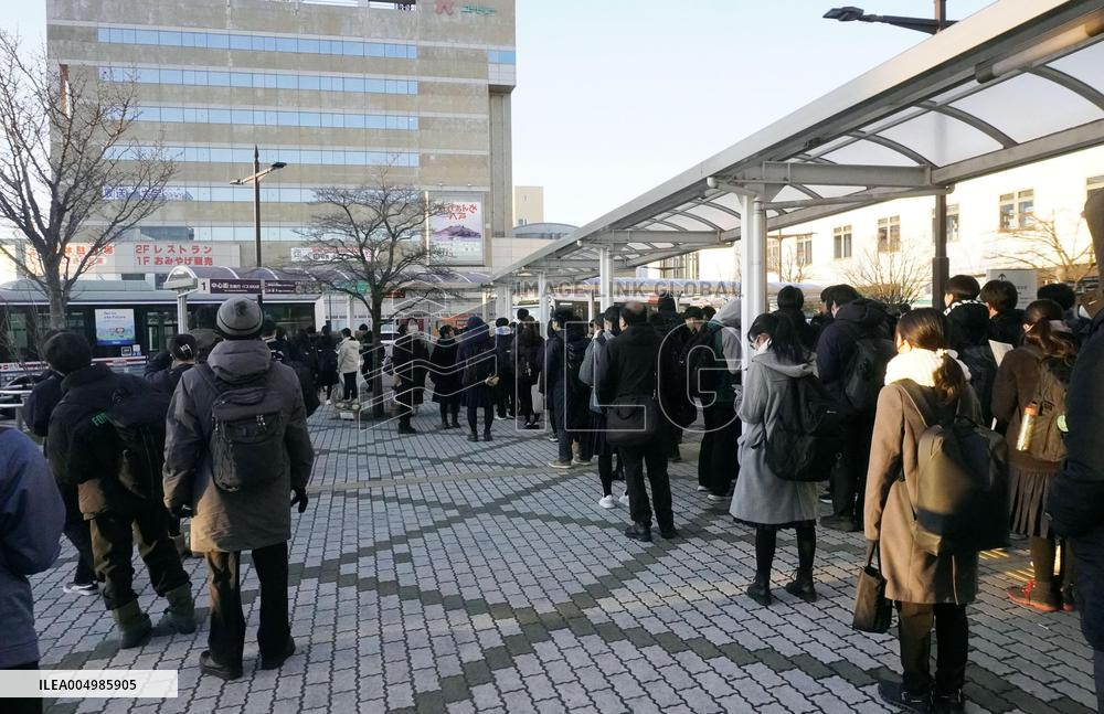 Aftermath of powerful earthquake in Aomori Pref.