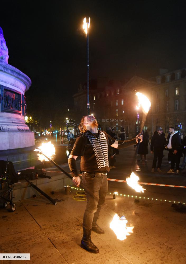 Chanukkiah Lighting Ceremony  - Paris