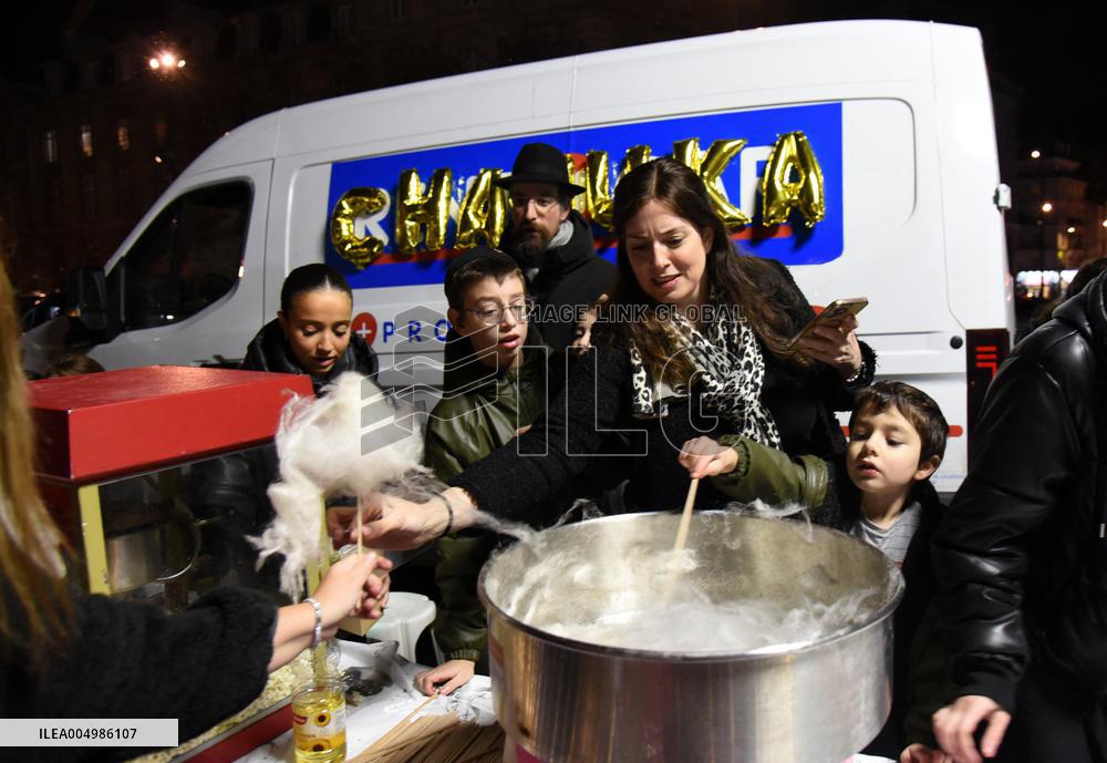 Chanukkiah Lighting Ceremony  - Paris