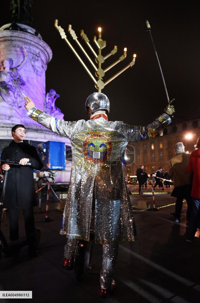 Chanukkiah Lighting Ceremony  - Paris