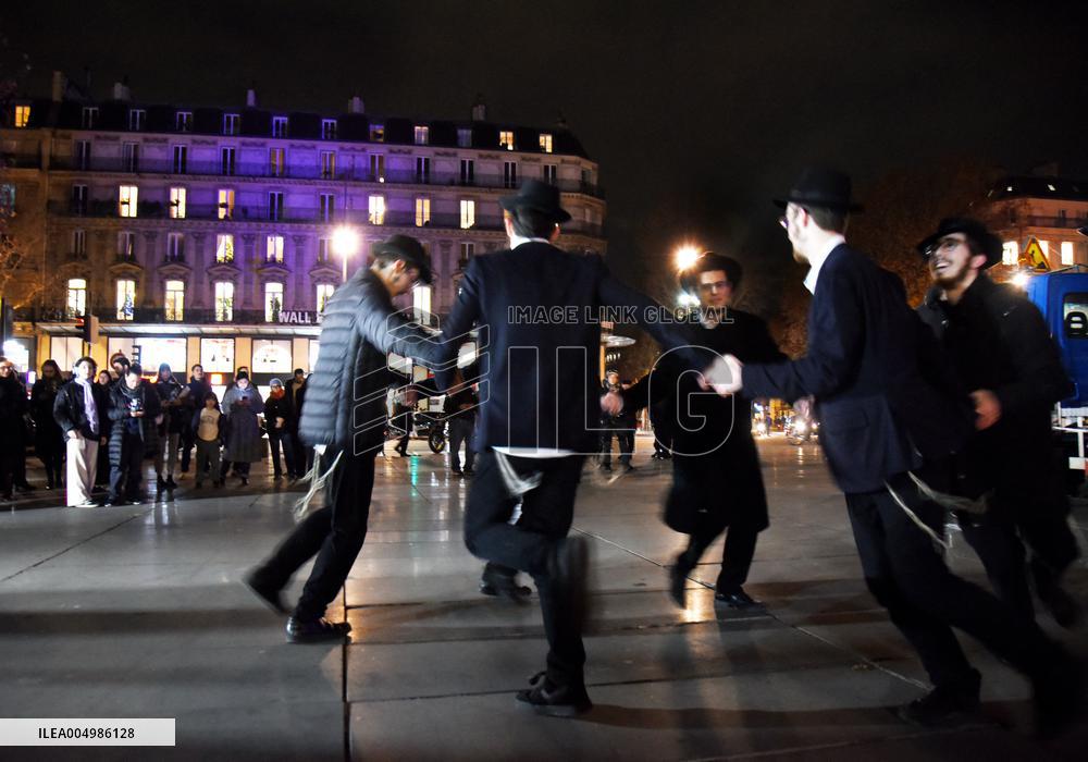 Chanukkiah Lighting Ceremony  - Paris