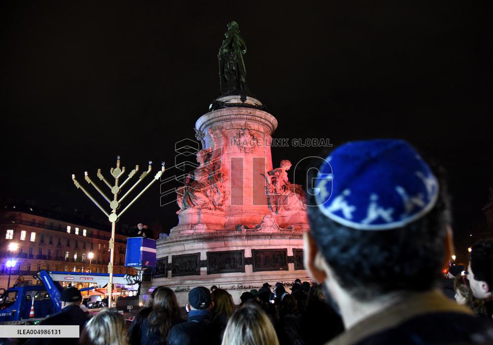 Chanukkiah Lighting Ceremony  - Paris