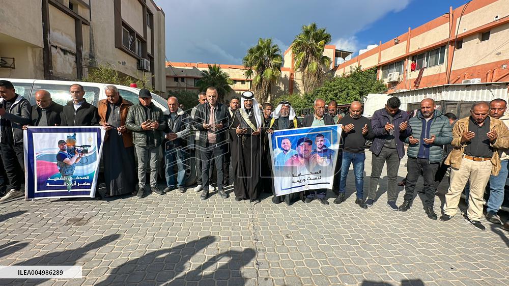 Khan Yunis Memorial of Killed Journalist - Gaza