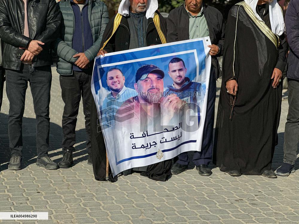 Khan Yunis Memorial of Killed Journalist - Gaza