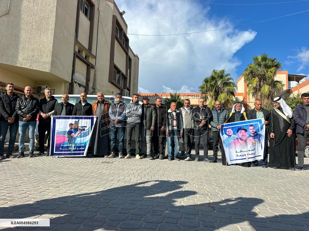 Khan Yunis Memorial of Killed Journalist - Gaza