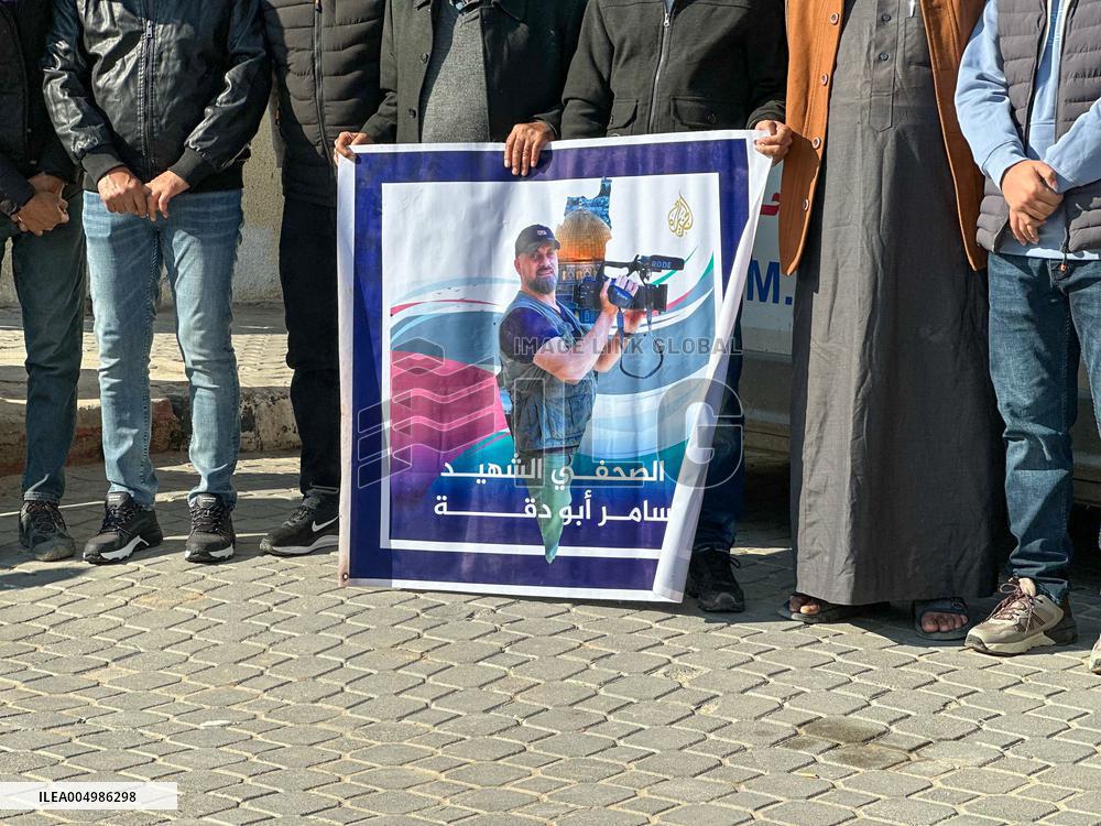 Khan Yunis Memorial of Killed Journalist - Gaza