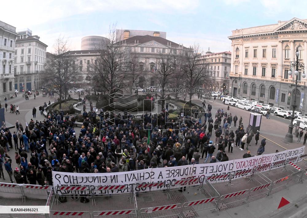 Taxi Drivers Demonstration - Milan