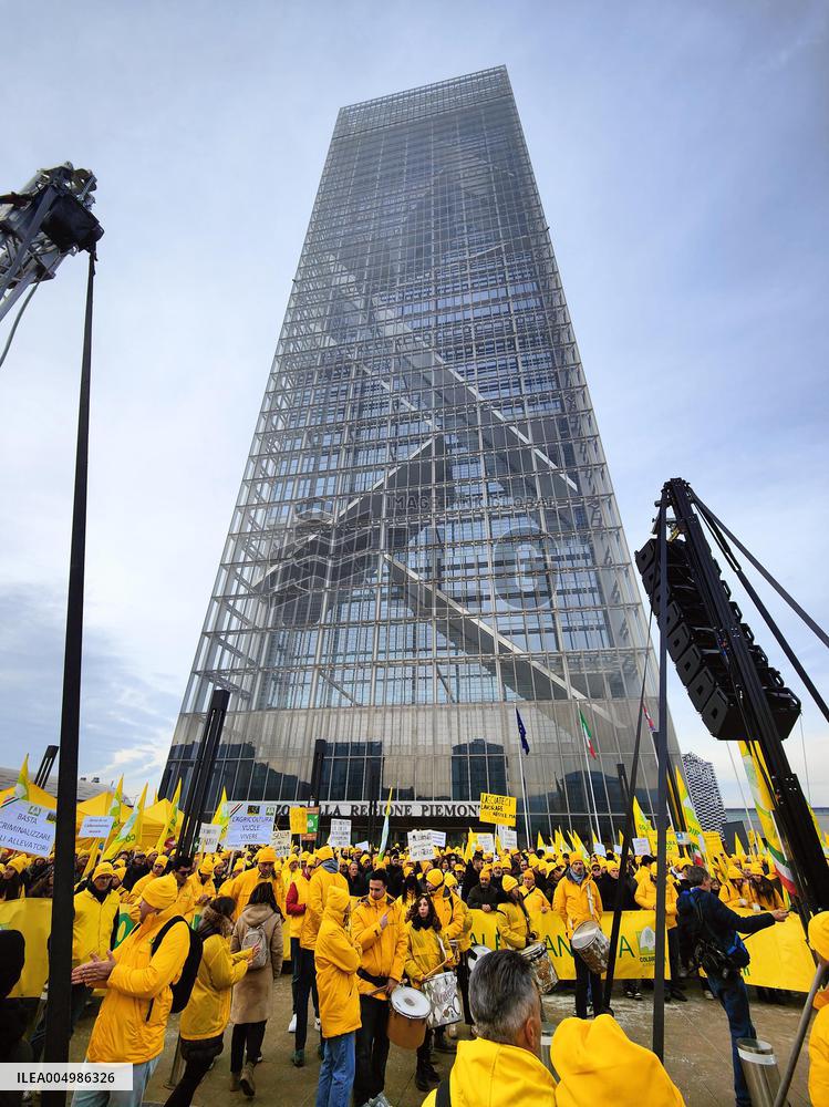 Coldiretti Protests Outside the Piedmont Region - Turin