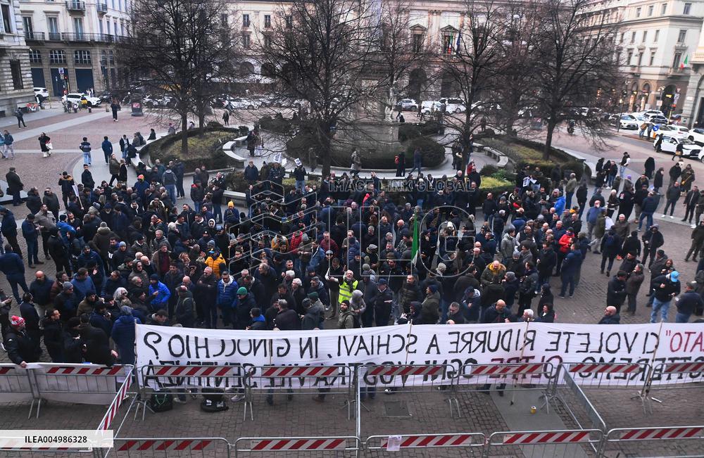 Taxi Drivers Demonstration - Milan