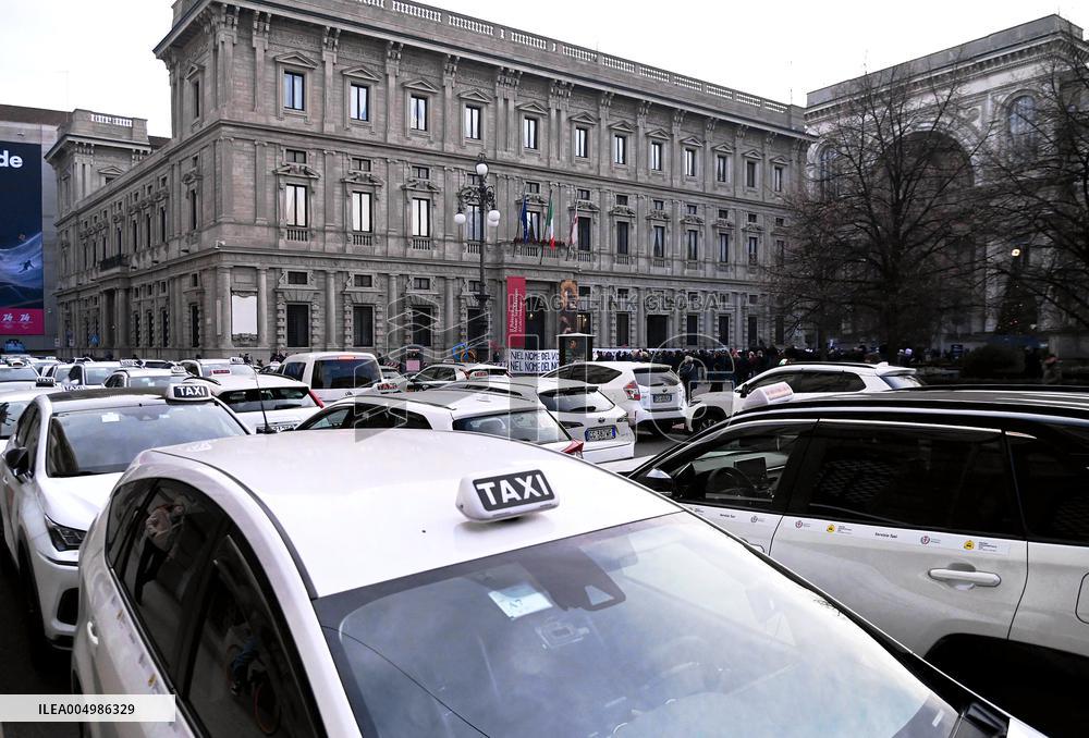 Taxi Drivers Demonstration - Milan