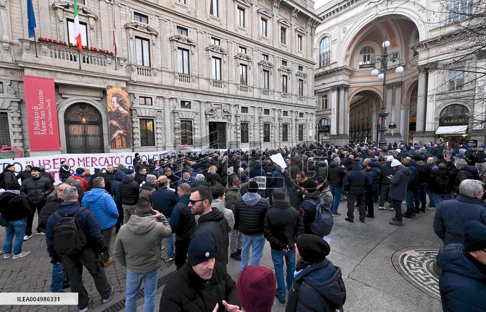 Taxi Drivers Demonstration - Milan