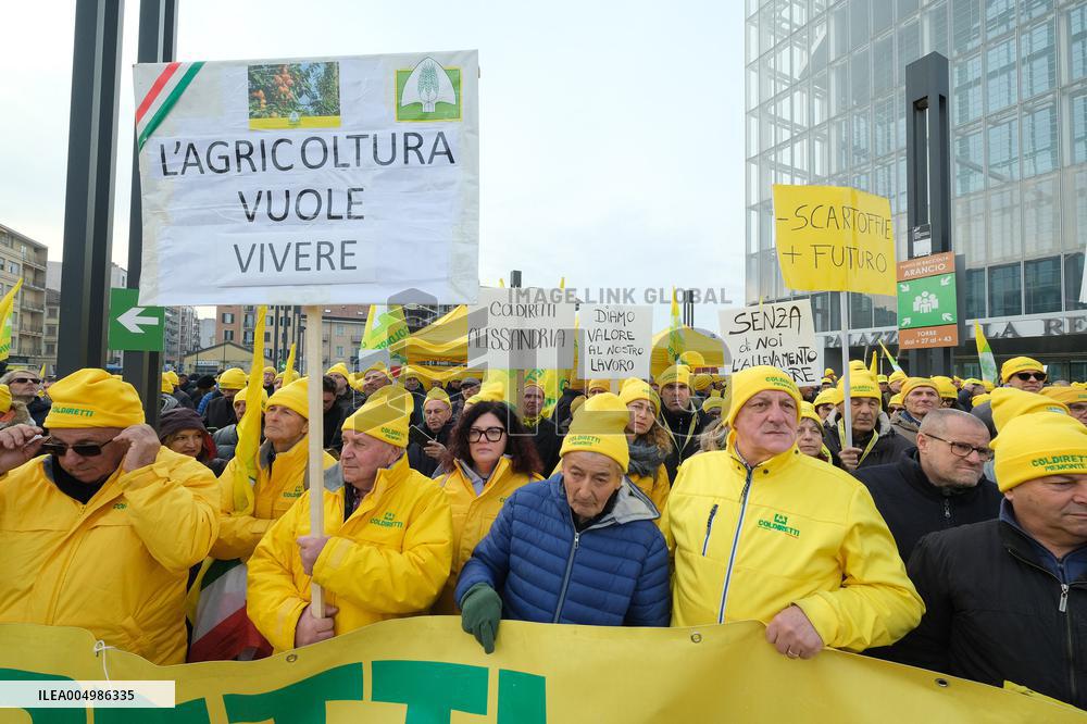 Coldiretti Protests Outside the Piedmont Region - Turin