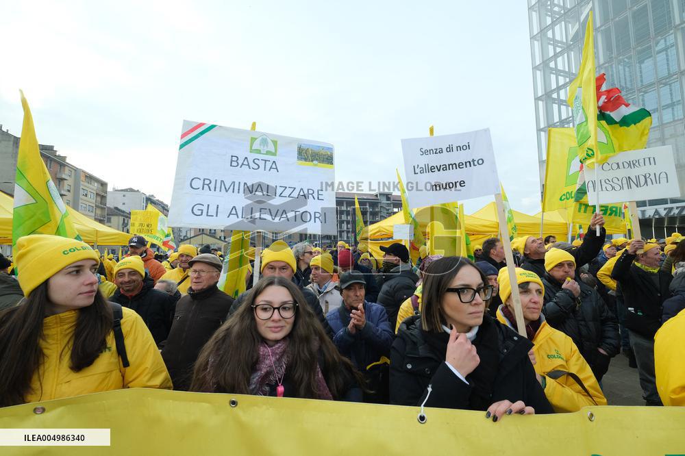 Coldiretti Protests Outside the Piedmont Region - Turin
