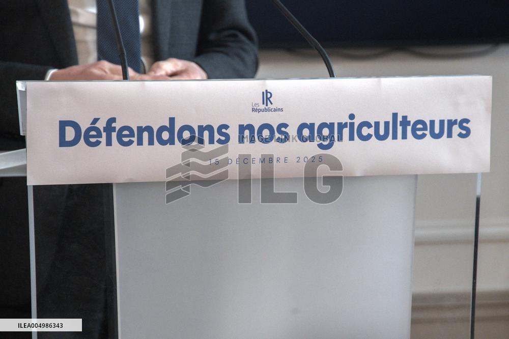 Les Republicains Meeting After Clashes Between Farmers And Breeders - Paris