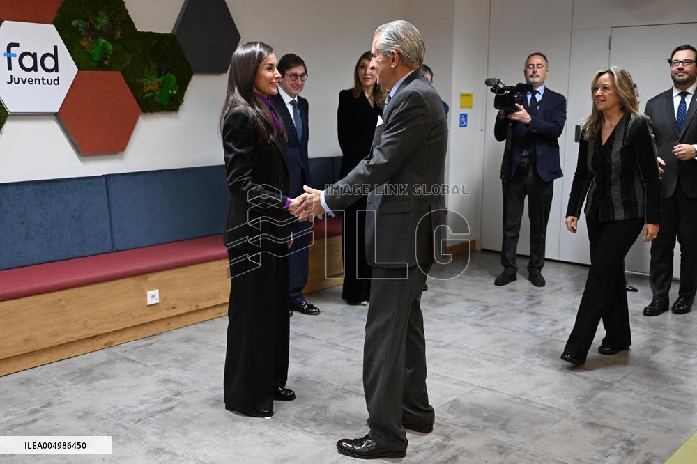 Queen Letizia Presides Over Fad Meeting In Madrid - Spain