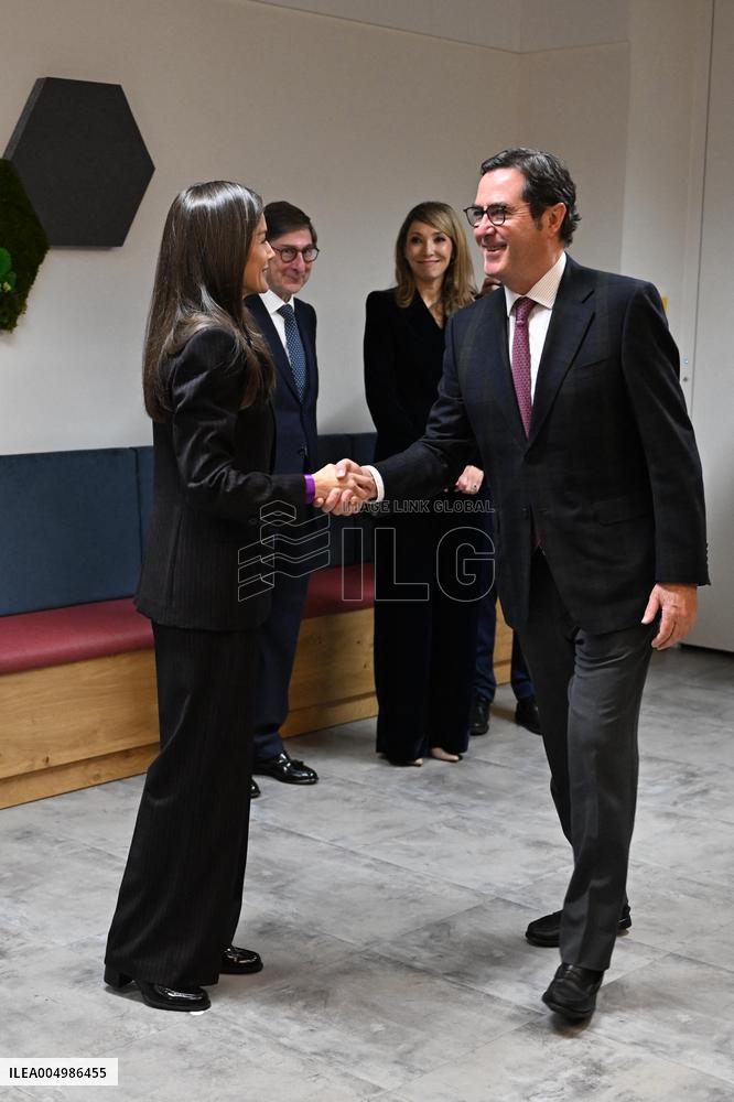 Queen Letizia Presides Over Fad Meeting In Madrid - Spain