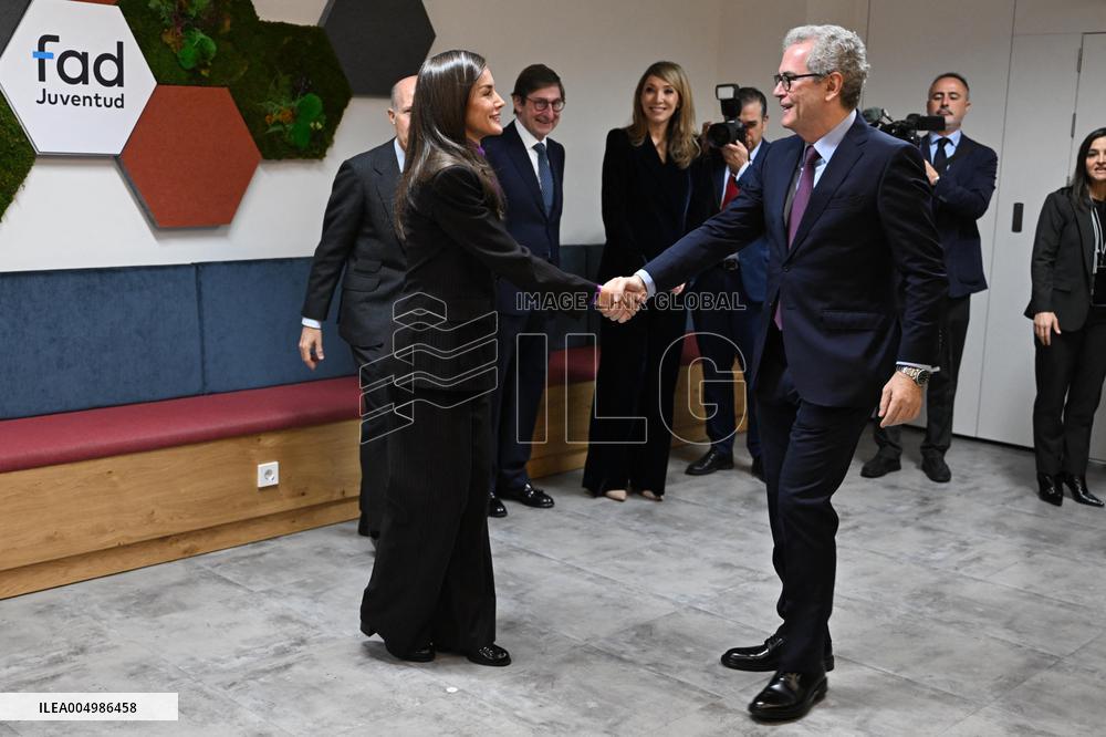 Queen Letizia Presides Over Fad Meeting In Madrid - Spain