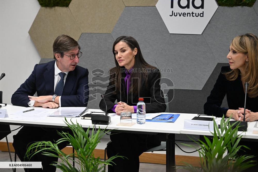 Queen Letizia Presides Over Fad Meeting In Madrid - Spain