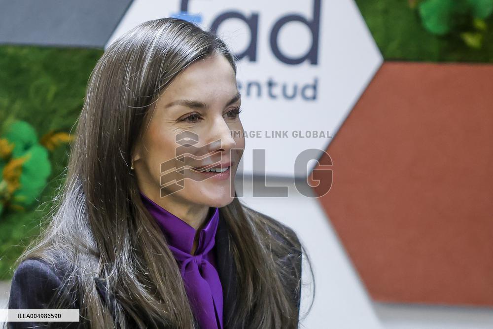 Queen Letizia At FAD Meeting - Madrid