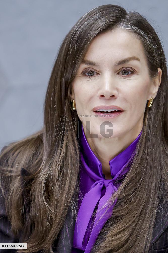 Queen Letizia At FAD Meeting - Madrid