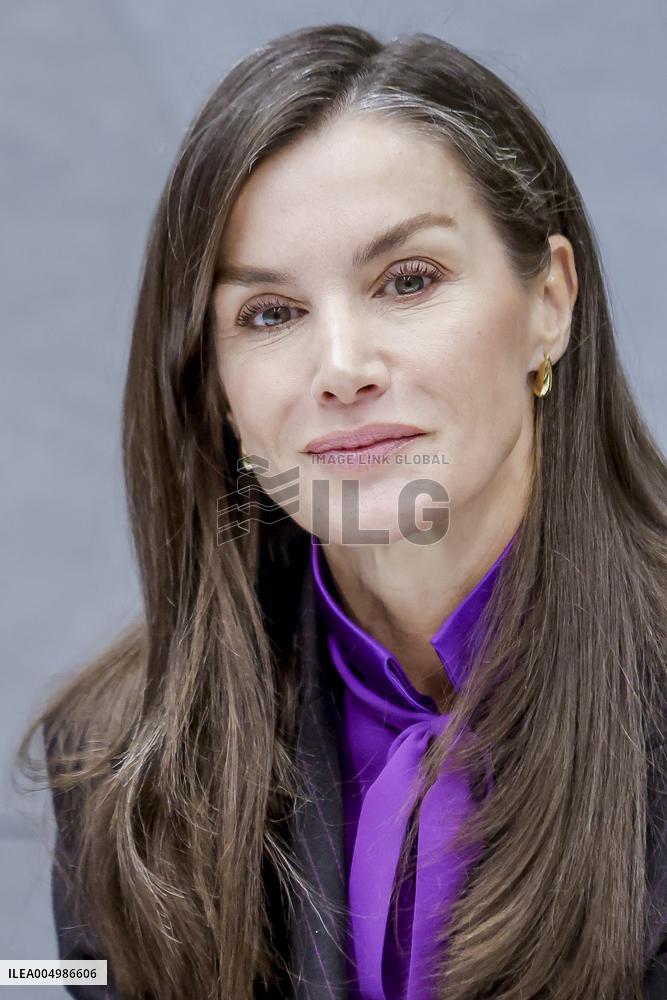 Queen Letizia At FAD Meeting - Madrid
