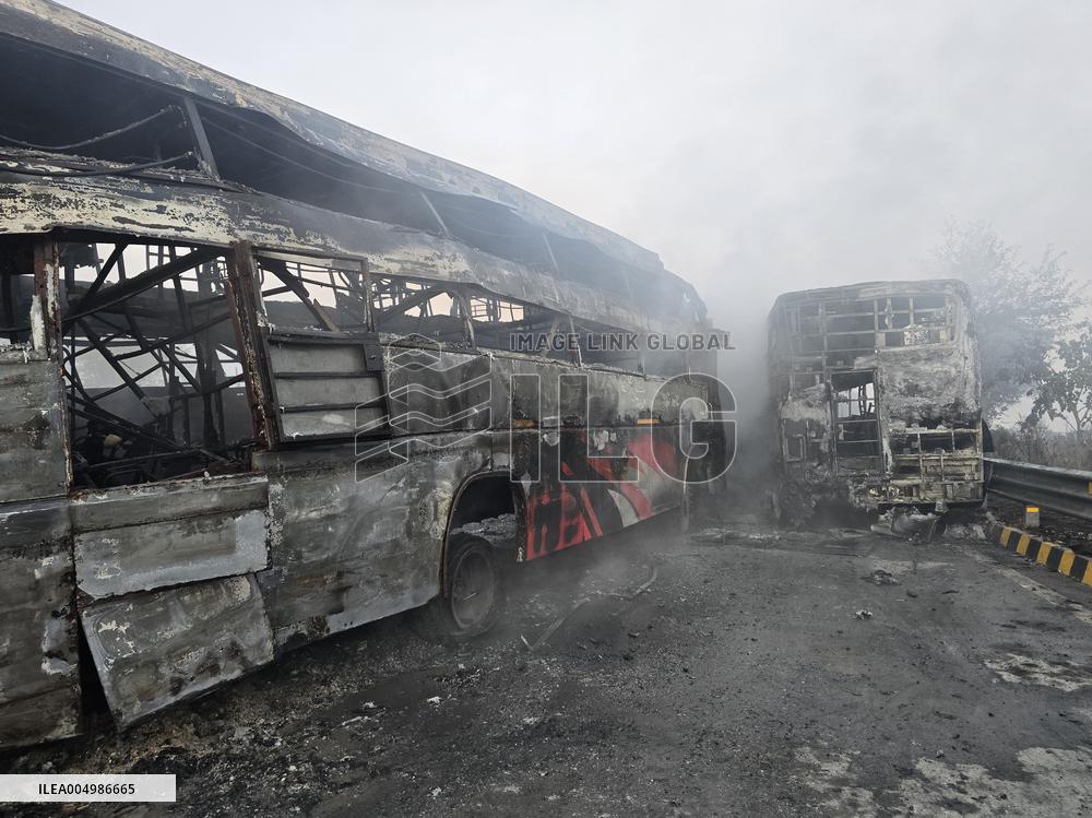 Mathura Expressway Accident Aftermath - India