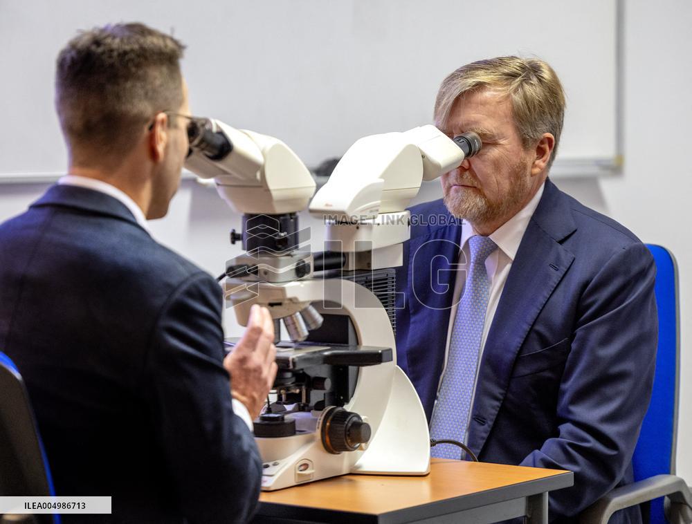King And Minister Visit Leiden University Medical Center - Netherlands