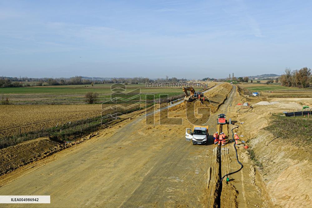 Construction Site for the Highway A69 Toulouse-Castres - France