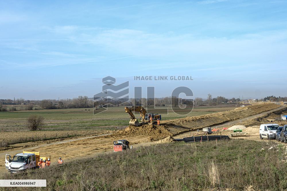 Construction Site for the Highway A69 Toulouse-Castres - France