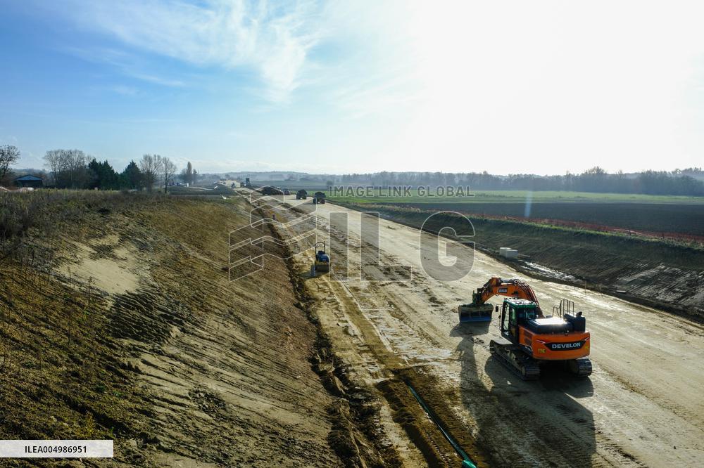 Construction Site for the Highway A69 Toulouse-Castres - France