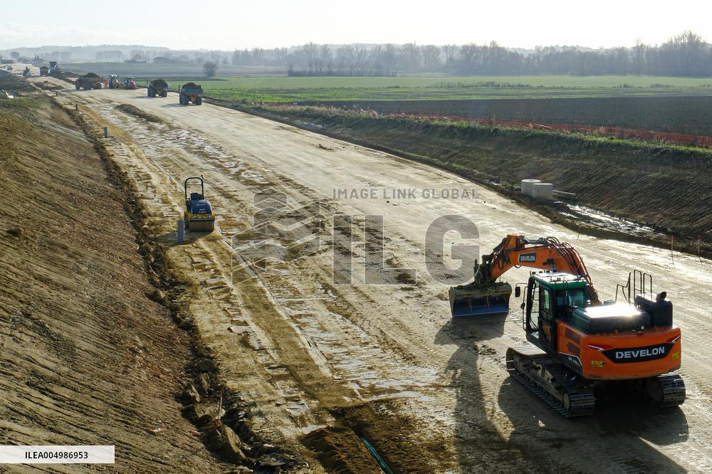 Construction Site for the Highway A69 Toulouse-Castres - France