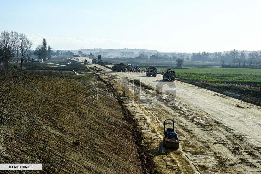 Construction Site for the Highway A69 Toulouse-Castres - France
