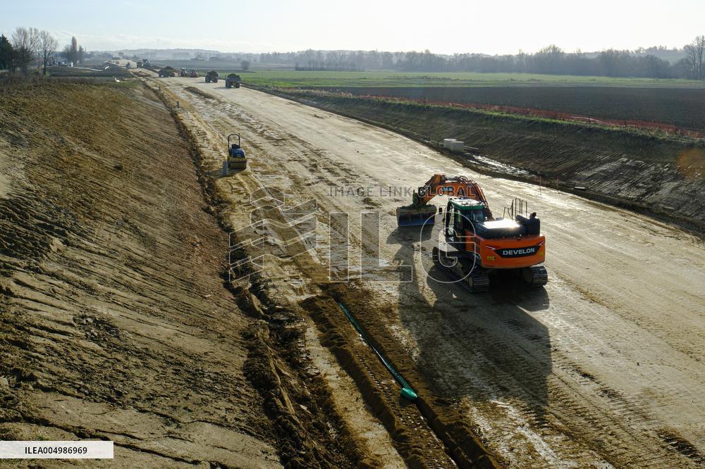 Construction Site for the Highway A69 Toulouse-Castres - France